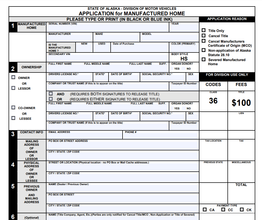 Affidavit Of Affixation Form Alaska