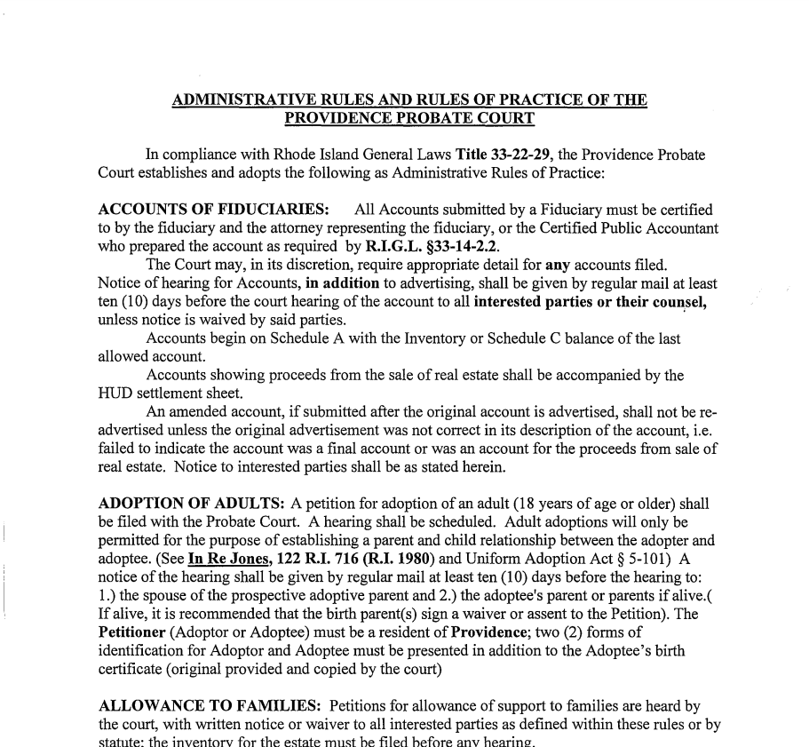 Affidavit of Voluntary Relinquishment of Parental Rights Form Rhode Island